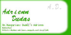 adrienn dudas business card